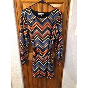 Multi Colored Dress with Belt